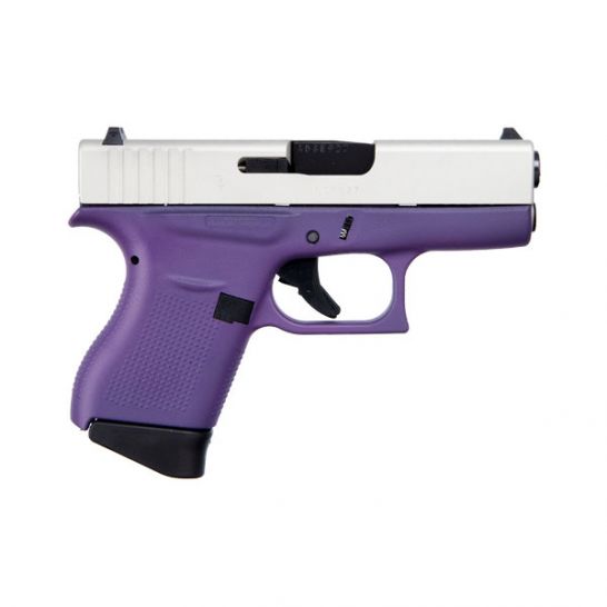GLOCK 43 SUBCOMPACT 9MM PISTOL, PURPLE FRAME