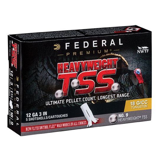 FEDERAL HEAVYWEIGHT TSS, 12GA ,3″, 1 3/4OZ, #9 ,TURKEY LOAD