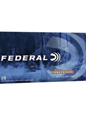 FEDERAL POWER-SHOK 150 GR JACKETED SOFT POINT .300 BLACKOUT AMMO, 20/BOX