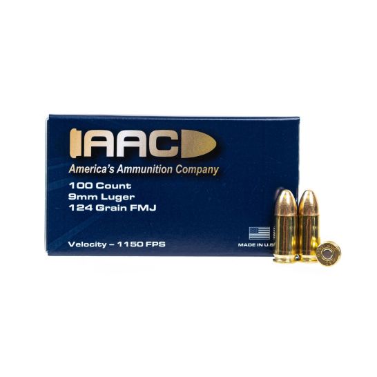 AAC 9MM AMMO 124 GRAIN FMJ 1000RD BUNDLE