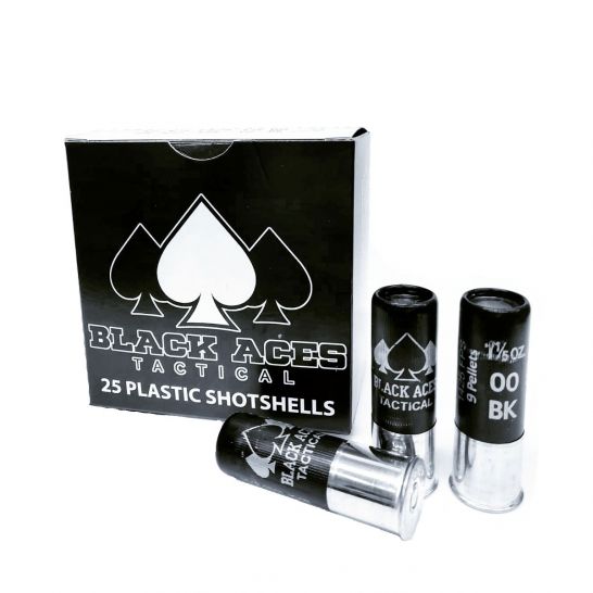 BLACK ACES TACTICAL BULK 12 GAUGE AMMO 2.75″ 00 BUCKSHOT , 250RDS