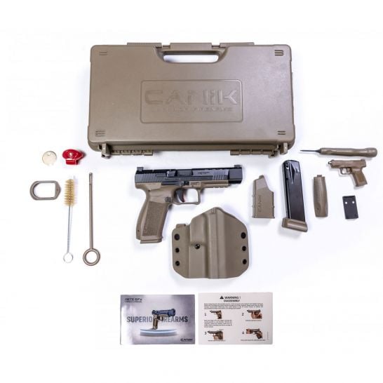CANIK TP9 METE SFX OPTICS READY 9MM PISTOL, FDE/BLACK