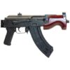 Century Arms Micro Draco 6.25" 7.62X39 30rd Pistol, Black with Russian Red Furniture with Rail - HG2797PR-N