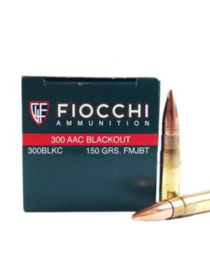 FIOCCHI 300 AAC BLACKOUT 150GR FMJ AMMUNITION 50RDS
