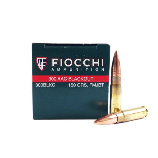 FIOCCHI 300 AAC BLACKOUT 150GR FMJ AMMUNITION 50RDS