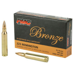 Pmc Bronze .223 Remington Rifle Ammo - 55 Grain | Fmj-bt | 20rd Box