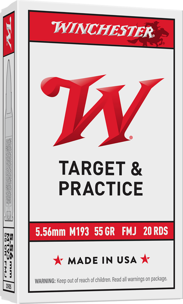 Winchester Usa Rifle Ammo 5.56mm Full Metal Jacket 55 Grain 20 Rounds