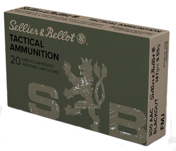Sellier & Bellot Sb300blkb Rifle 300blackout 147gr Full Metal Jacket 20 Rounds