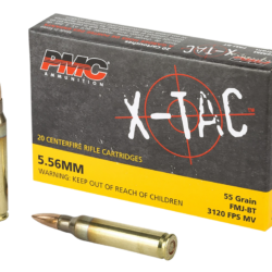 Pmc X-tac 5.56 Nato Rifle Ammo Full Metal Jacket Boat Tail 55 Grain 20 Rounds