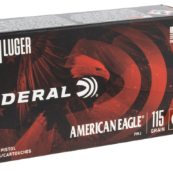 Federal American Eagle 9mm Luger Full Metal Jacket 115 Grain 50 Rounds