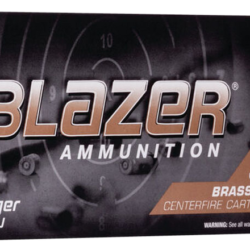 CCI Blazer Brass Pistol Ammo 9mm Luger 124 gr. FMJ Round Nose 50 rd.