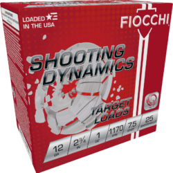 Fiocchi Shooting Dynamics Shotgun Loads 12 ga. 2.75 in. 1 oz. 1170 FPS 7.5 Shot 25 rd.