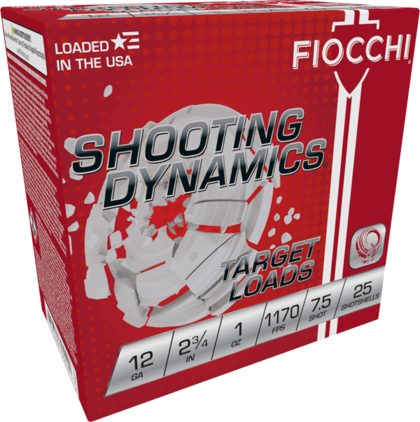 Fiocchi Shooting Dynamics Shotgun Loads 12 ga. 2.75 in. 1 oz. 1170 FPS 7.5 Shot 25 rd.