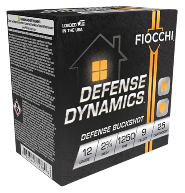 Fiocchi 12ex9p Defense Dynamics Defense Buckshot 12gauge 2.75" 25 Rounds