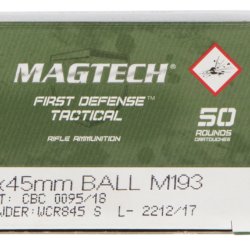 Magtech 556a Tactical/training 5.56x45mmnato 55gr Full Metal Jacket 50 Rounds