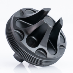 Rugged Suppressors Fc006 Flash Hider Front Cap 7.62mm, Black Steel For Some Rugged Suppressors