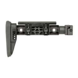 Midwest Industries Mialphafbsf Alpha Fixed Beam Black Synthetic Side Folding Stock With Adjustable Cheekrest, Compatible W/ 1913 Picatinny Rail Adapter
