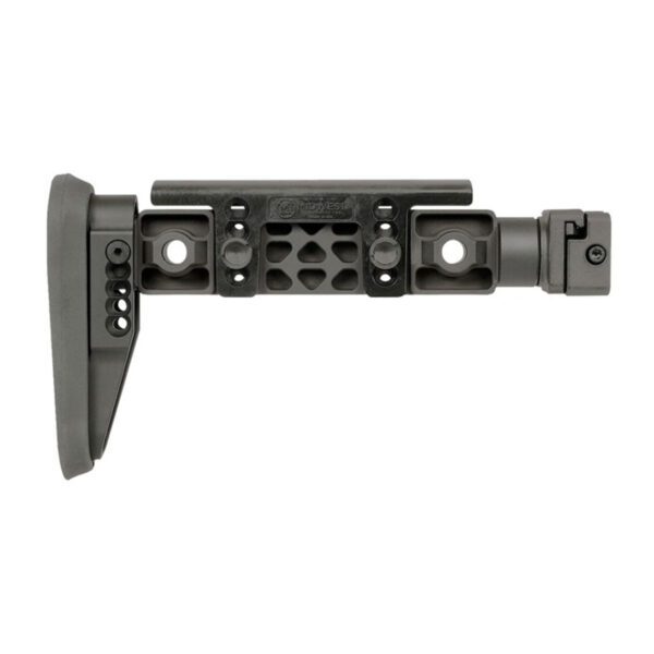 Midwest Industries Mialphafbsf Alpha Fixed Beam Black Synthetic Side Folding Stock With Adjustable Cheekrest, Compatible W/ 1913 Picatinny Rail Adapter