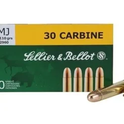 Sellier & Bellot Rifle Ammunition .30 Carbine 110 gr FMJ 1990 fps - 50/box