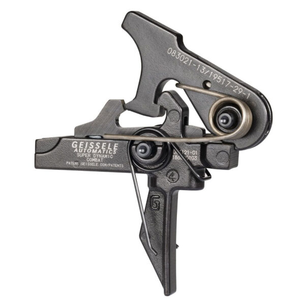 Geissele Automatics 05166 Sd 3 Gun Flat Trigger With 4.50-5.50 Lbs Draw Weight & Black Oxide Finish For Ar-15/ar-10